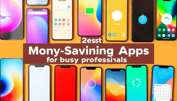 Collage of mobile screens with various money-saving apps for professionals.