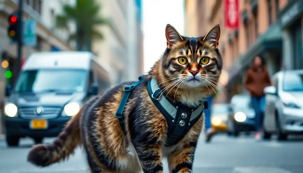 A stylish dog sporting a vibrant bandana, capturing the essence of street style.